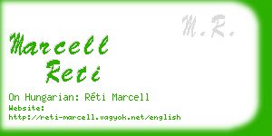 marcell reti business card