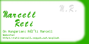 marcell reti business card